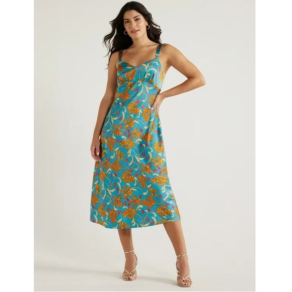 Sofia Jeans by Sofia Vergara Women's Mid Calf Slip Dress Size Medium - Picture 1 of 10